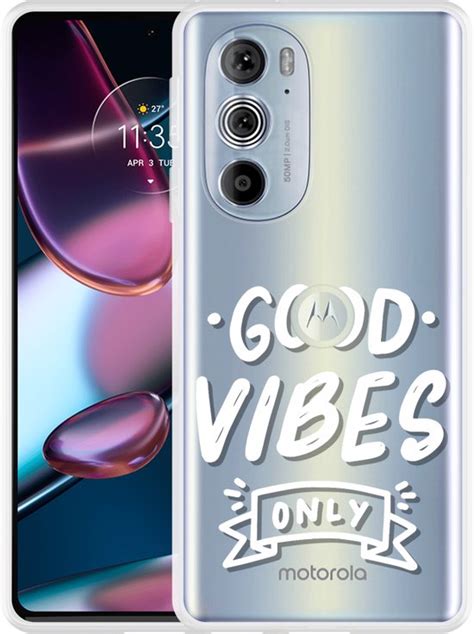 Motorola Edge 30 Pro Hoesje Good Vibes Wit Designed By Cazy Bol