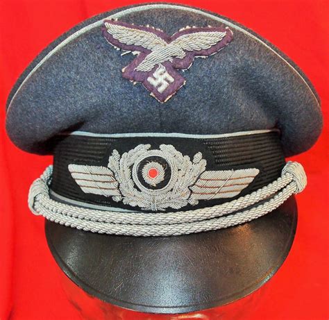 WW2 GERMAN AIR FORCE OFFICER’S LUFTWAFFE VISOR CAP BY EREL | JB ...