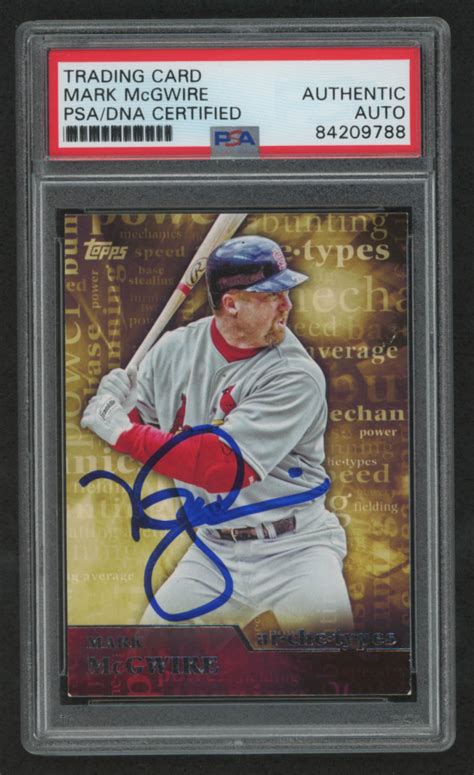 Mark Mcgwire Signed Topps Archetypes A Psa Encapsulated