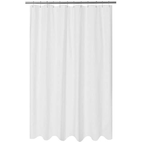 Embossed Microfiber Fabric Extra Long Shower Curtain Liner 84 Inches Length Soft And Lightweight