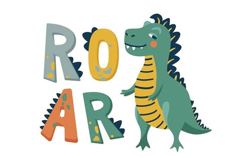 Roar dinosaur vector illustration | Vector illustration, Illustration ...