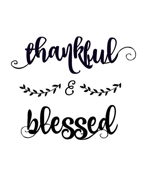 Free Printable Thankful Grateful Blessed Printable Templates Free