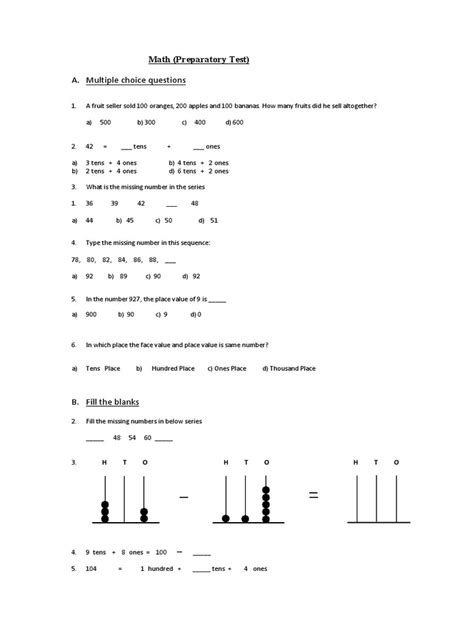 Maths Test | PDF