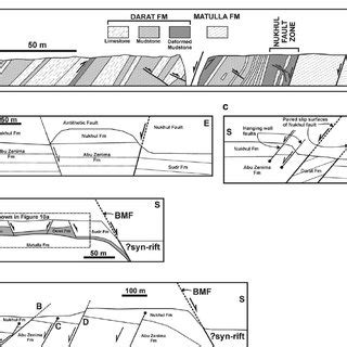 Cross-sections illustrating the generalised structural geology and ...