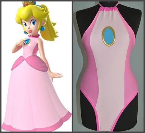 Princess Peach Swimsuit Super Mario Brothers Game Etsy