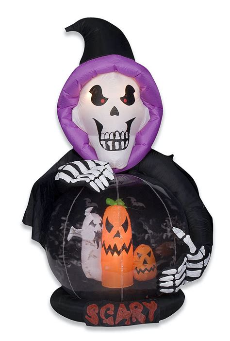 Grim Reaper With Globe Inflatable Spirit Halloween Wikia Fandom