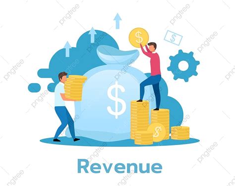 Revenues Clipart Transparent Background Revenue Flat Vector