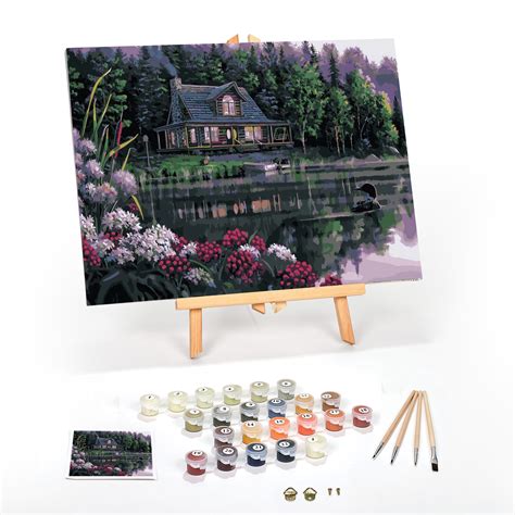 Paint By Number For Adults Beginner Complete Pre Framed Diy Kit On