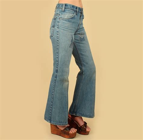 S Levi S Bell Bottoms Vintage Jeans Patchwork Denim Big Bells