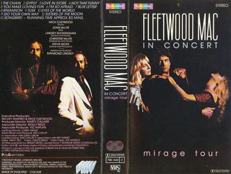 Fleetwood Mac – In Concert: Mirage Tour (1983, VHS) - Discogs