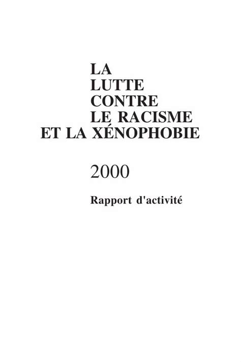 PDF LA LUTTE CONTRE LE RACISME ET LA XÉNOPHOBIE DOKUMEN TIPS