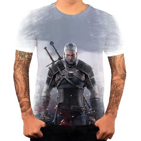 Camisa Camiseta Geralt The Witcher Jogo Shopee Brasil