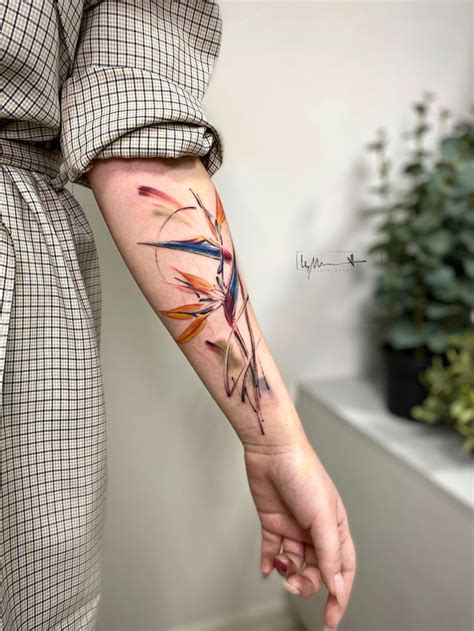 Strelitzia Flower Tattoo