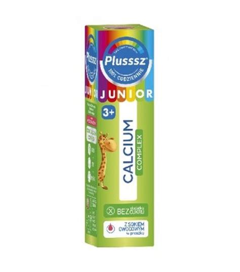 Plusssz Junior Calcium Complex Tabletki Musuj Ce O Smaku Poziomka