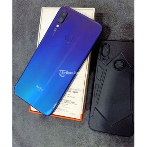 HP Xiaomi Redmi Note 7 Bekas Ram 3 32GB Fullset Mulus Nominus Segel Di