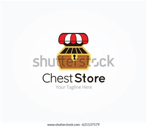 Chest Box Store Logo Templates Stock Vector Royalty Free 621137579