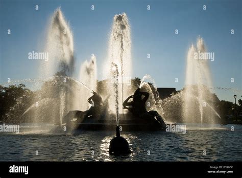 Swann Fountain at Logan Circle Philadelphia Pennsylvania Stock Photo ...