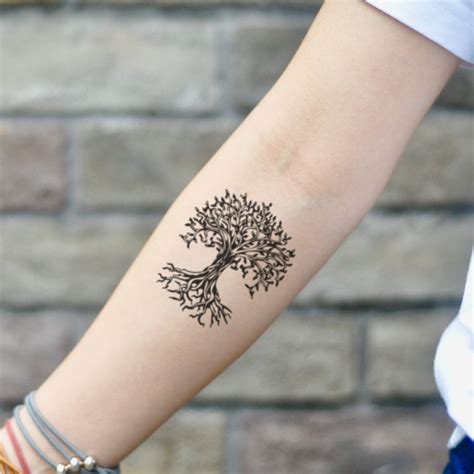 Ash Banyan Tree Temporary Tattoo Sticker - OhMyTat