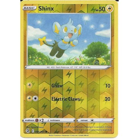 Pokemon Trading Card Game 091 264 Shinx Reverse Holo SWSH 08 Fusion