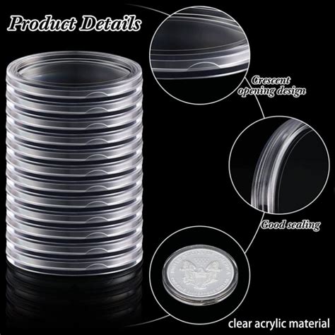 50pcs Clear Coin Storage Box Simple Mini Plastic Coin Box For