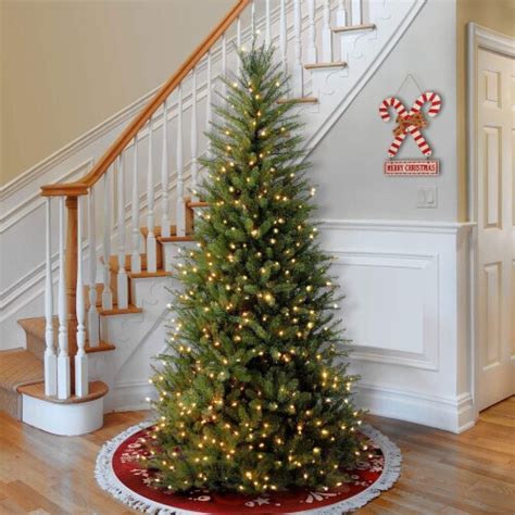 National Tree Company Slim Dunhill Fir 6 5 Clear Lit Artificial