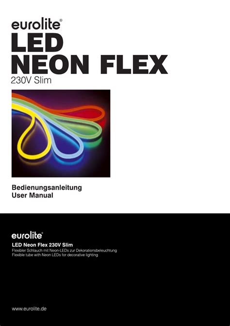 Eurolite LED Neon Flex 230V Slim Handleiding 16 Pagina S