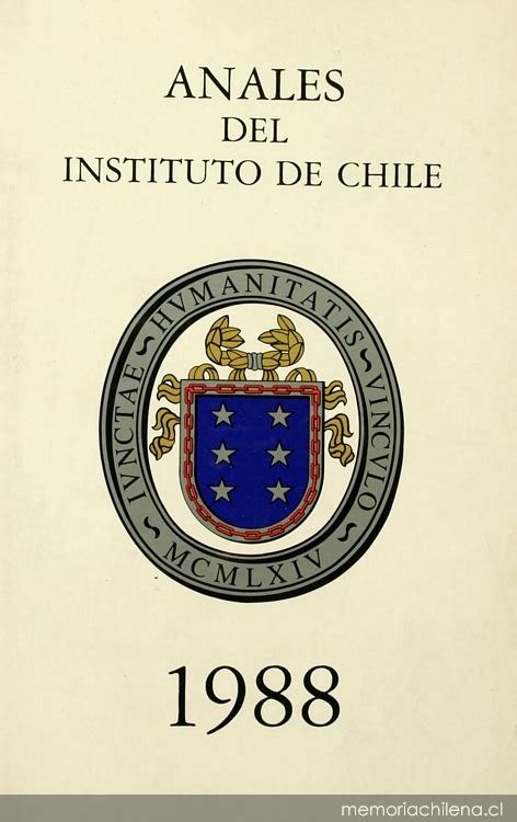 Anales Del Instituto De Chile Memoria Chilena Biblioteca Nacional De Chile