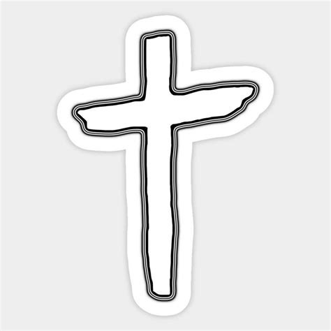 White Cross By Ladymaydesigns White Crosses Stickers Faith Stickers