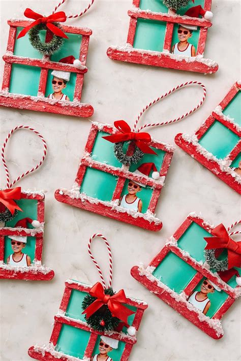 Christmas Window Popsicle Stick Ornament Craft Studio Diy