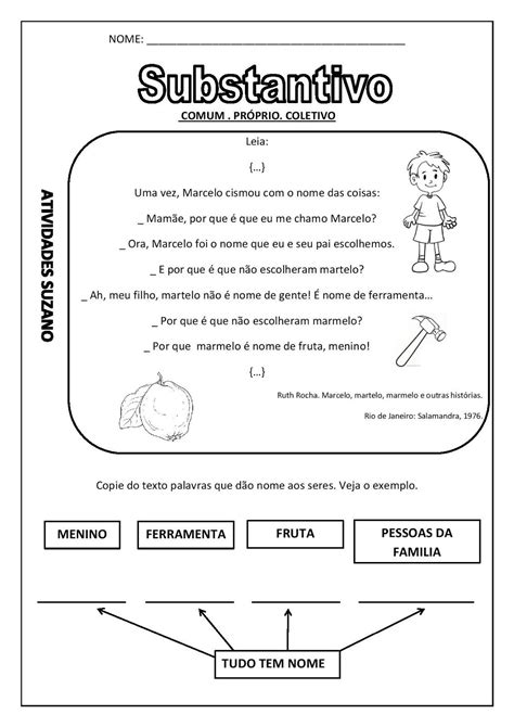 Atividades Com Substantivos E Adjetivos Librain