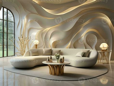 Modern 3d Abstraction Wallpaper For Walls Luxury Golden And White Background Interior Home