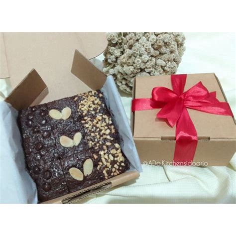 Jual Mini Fudgy Brownies Brownies Sekat Mini 10x10 Free Kartu Ucapan