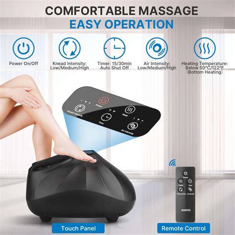 Renpho Foot Massager Machine With Heat And Remote Electric Shiatsu