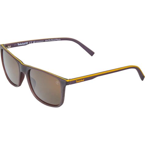 Buy Timberland Mens Injected Sunglasses Matte Dark Brown Brown Polarized