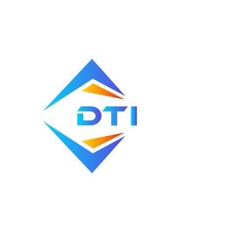 DTI abstract technology logo design on white background. DTI creative ...