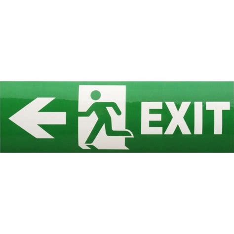 Autocolant Exit Sageata Stanga X Cm Pentru Lampi Ip