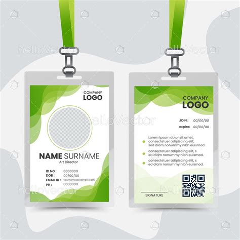 Modern green office id card design - Download Graphics & Vectors