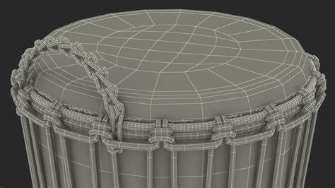 Hand Carved Rope Djembe 3D Model 39 3ds Blend C4d Fbx Max Ma