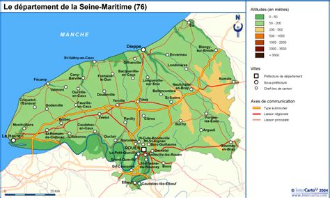 Carte G Ographique Touristique Et Plan De La Seine Maritime Rouen