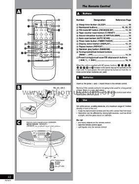 Portable Stereo CD System RX-ES27 Radio Panasonic, Matsushita ...