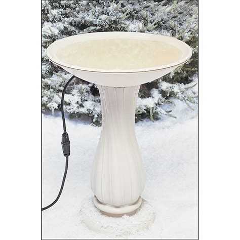 Heated Birdbath On Pedestal 20 Inch Free Shipping Today Overstock