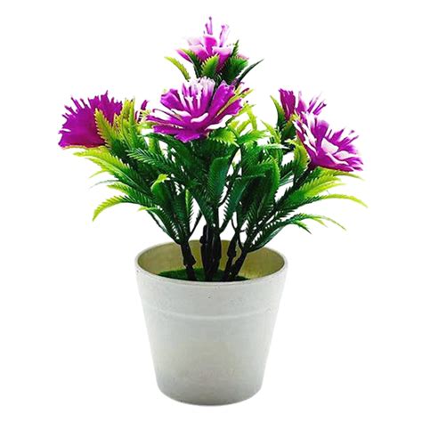 Temacd 1 Set Artificial Plant Pot Kapok Flower Windowsill Ornaments