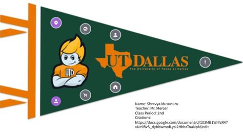 University Of Texas At Dallas Pennant