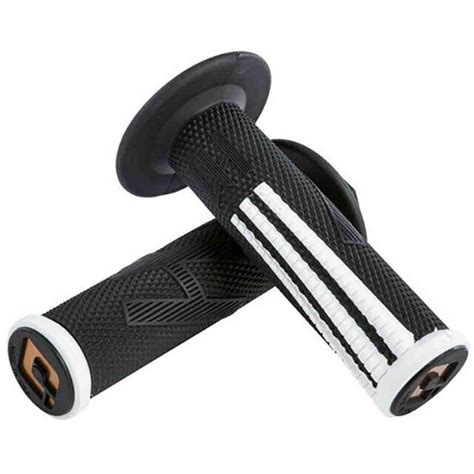 ODI - V2 Emig Pro Black/White Lock On Grips – AMA Warehouse