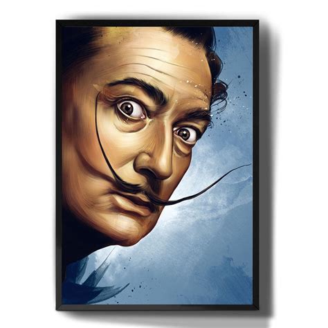 Quadro decorativo emoldurado Pintor Famoso Salvador Dalí Pintura para