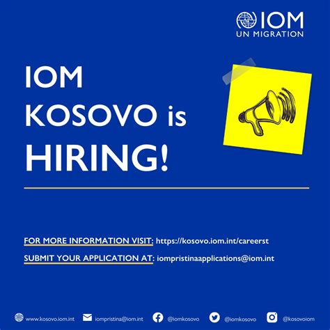 Iom Kosovo Is Hiring