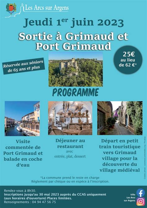 Une journée à Grimaud et Port Grimaud réservée aux séniors Mairie des