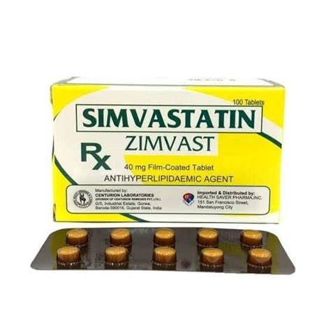 Simvastatin 40mg Tablet X 1 Xalmeds