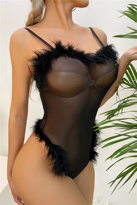 Wholesale Black Sexy Living Solid Patchwork See Through Backless Lingerie K Online