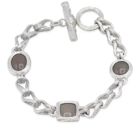 Ariva Sterling Silver Reversible Chalcedony Bracelet - QVC.com